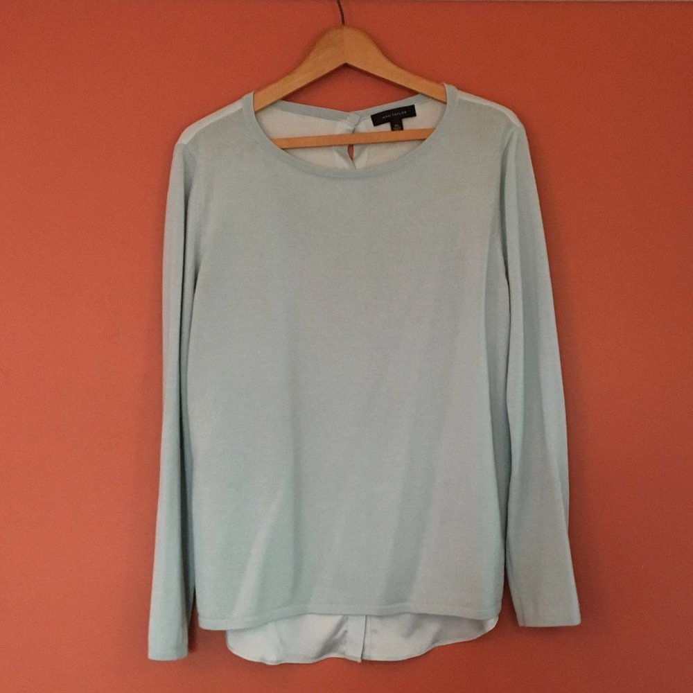 Ann Taylor Mint Blue-Green Sweater - Size XL